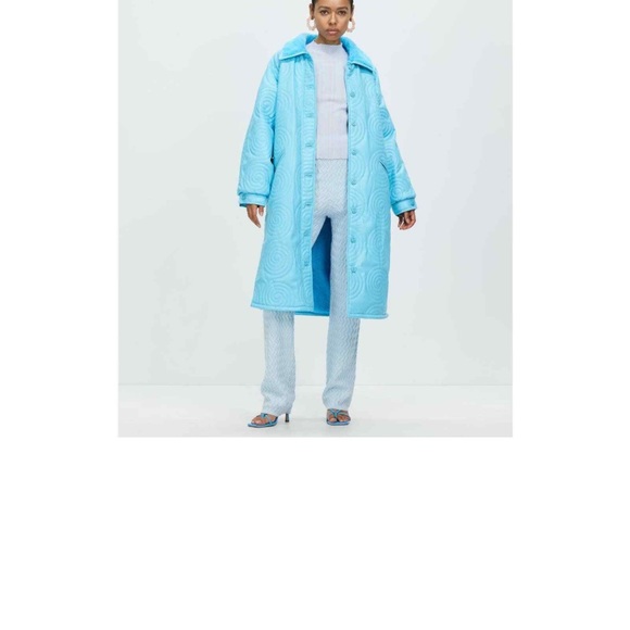 House of Sunny Cosmo (Forever & Ever) oversized Overcoat Quilted Faux Le… - Picture 12 of 12